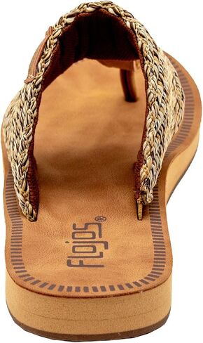 Flojos Gracia Women's Sandal, Hooded Thong Strap W/Woven Overlay in Saudi Arabia