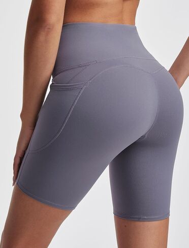 شورتات راكب الدراجة النارية عالية الخصر للسيدات مع الجيوب السيطرة على البطن Leggins القصيرة لليوغا تجريب الصالة الرياضية in Kuwait