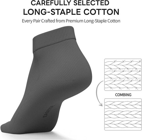 Mens Ankle Socks, 8 Pairs Premium Cotton Non Slip Short Casual Low Cut Socks in Saudi Arabia