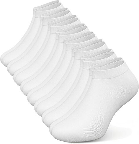 Mens Ankle Socks, 8 Pairs Premium Cotton Non Slip Short Casual Low Cut Socks in Saudi Arabia