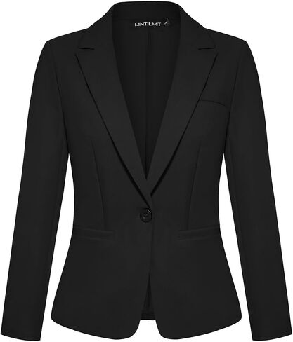 MINTLIMIT Long Sleeve Casual Blazer Button Front Work Office Lapel Collar Blazers Business Lightweight Jacket with Pockets in Saudi Arabia