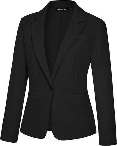 MINTLIMIT Long Sleeve Casual Blazer Button Front Work Office Lapel Collar Blazers Business Lightweight Jacket with Pockets in Saudi Arabia