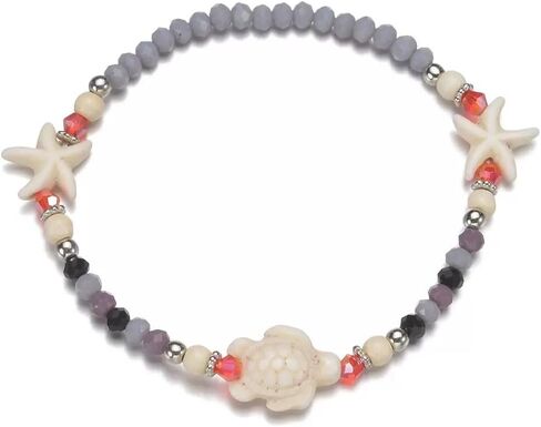 Boho Bead Anklets Barefoot Sandals Adjustable Link Anklet Multilayerd Ankle Bracelate Elastic Stretch Summer Beach Foot Chain Vacation Gift For Women Friendship in Saudi Arabia