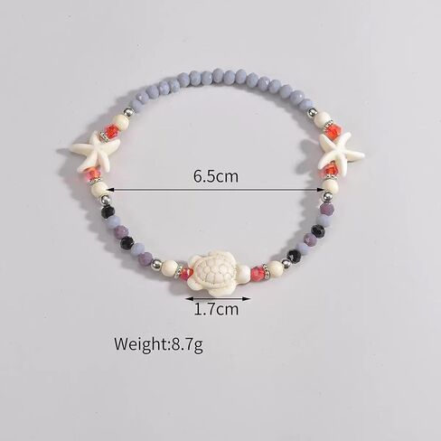 Boho Bead Anklets Barefoot Sandals Adjustable Link Anklet Multilayerd Ankle Bracelate Elastic Stretch Summer Beach Foot Chain Vacation Gift For Women Friendship in Saudi Arabia