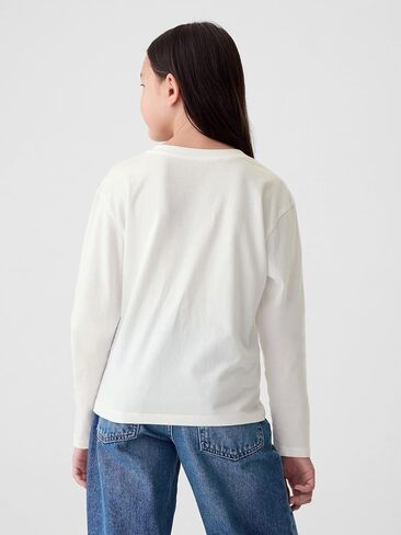 Gap Girls 'Girls Long Sleeve Logo T-Shirt T-Shirt in Kuwait