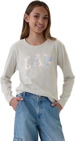 Gap Girls 'Girls Long Sleeve Logo T-Shirt T-Shirt in Kuwait