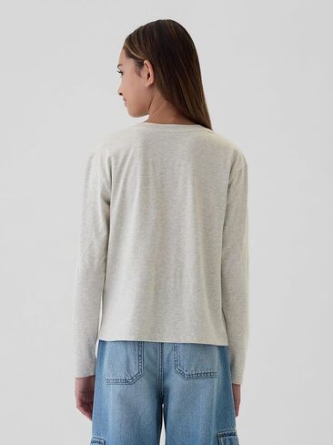 Gap Girls 'Girls Long Sleeve Logo T-Shirt T-Shirt in Kuwait