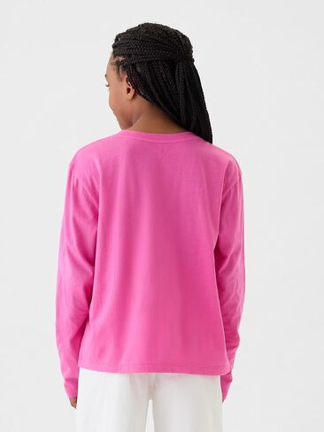 Gap Girls 'Girls Long Sleeve Logo T-Shirt T-Shirt in Kuwait