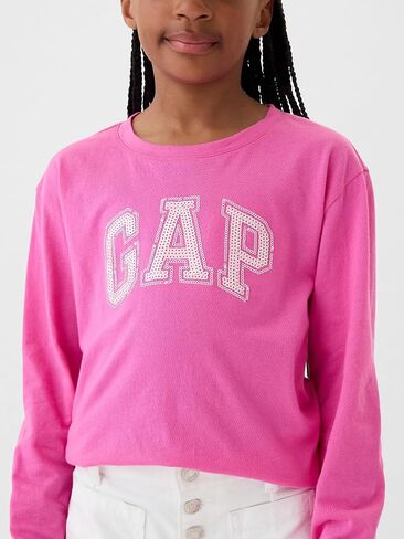 Gap Girls 'Girls Long Sleeve Logo T-Shirt T-Shirt in Kuwait
