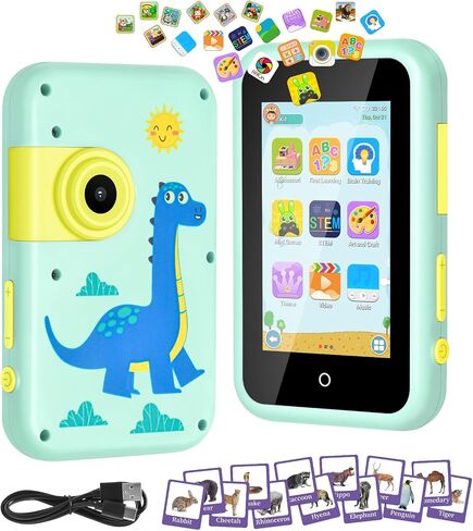 Kids Smart Phone Toy for Girls Boys,Kids Toys Cell Phone, Toddler Smart Phone Learning Toys with Dual Camera, Game, Music Player,Christmas Birthday Gifts for Kids Ages 3-12 in Saudi Arabia