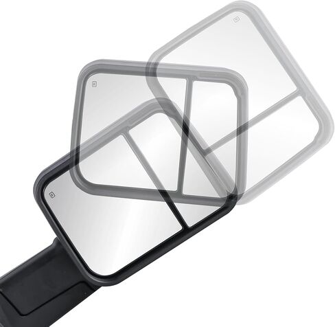 Towing Mirrors Power Heated Pair Manual Folding Mirror Compatible for 1998 1999 2000 2001 Dodge Ram 1500 2500 3500 | 2002 Ram 2500 3500 w/Red Led Turn Signal/Chrome in Saudi Arabia