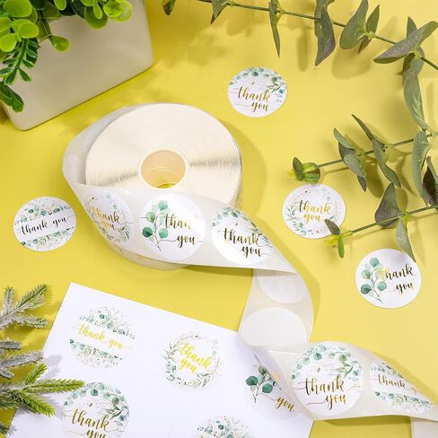 Whaline 1000Pcs Merry Christmas Gold Foil Stickers Roll Holly Berry Watercolor Seal Stickers Xmas Greenery Self-Adhesive Decals for Envelope Journal Party Decor, 4 Designs in Saudi Arabia