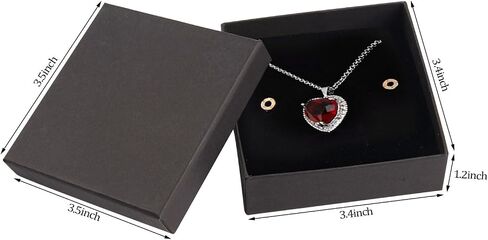18 Pack Jewelry Gift Boxes,3.5x3.5x1.2 Inch Cardboard Jewelry Gift Boxes,Small Jewelry Boxes with Lids for Necklace Ring Bracelet Earring Display Box (Black-18pcs) in Saudi Arabia