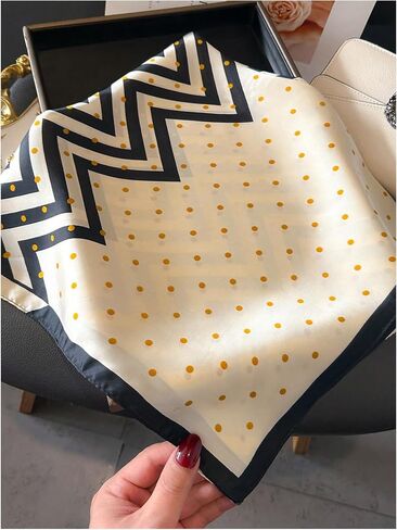 Floerns Women's Cheetah Print Silk Square Scarf Headscarf Hair Scarf Hair Kerchief in Saudi Arabia