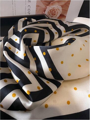 Floerns Women's Cheetah Print Silk Square Scarf Headscarf Hair Scarf Hair Kerchief in Saudi Arabia