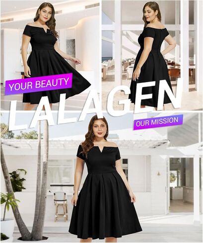 Lalagen Women's Plus Size Vintage 1950s Cocktail Cocktail Wedd in Kuwait