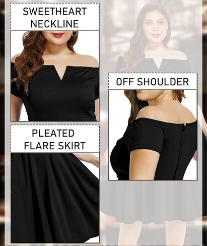 Lalagen Women's Plus Size Vintage 1950s Cocktail Cocktail Wedd in Kuwait