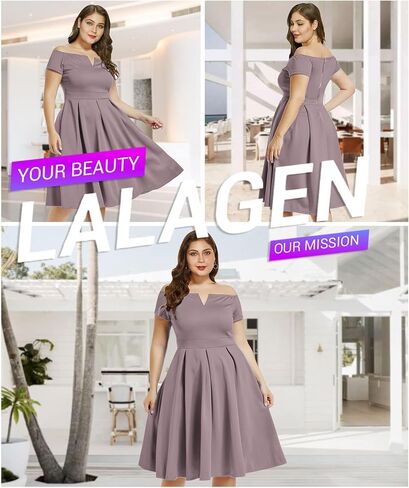 Lalagen Women's Plus Size Vintage 1950s Cocktail Cocktail Wedd in Kuwait