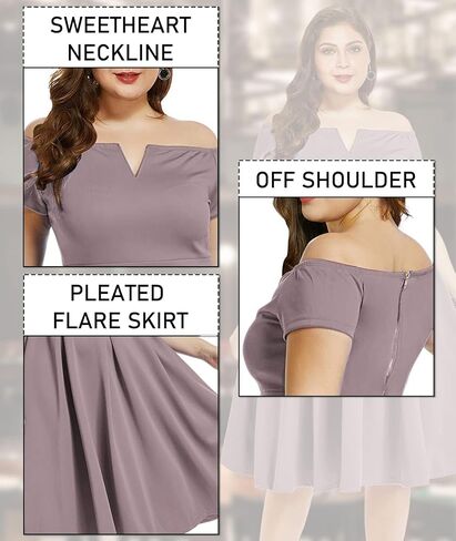Lalagen Women's Plus Size Vintage 1950s Cocktail Cocktail Wedd in Kuwait