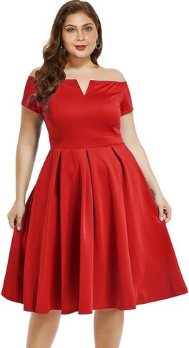 Lalagen Women's Plus Size Vintage 1950s Cocktail Cocktail Wedd in Kuwait