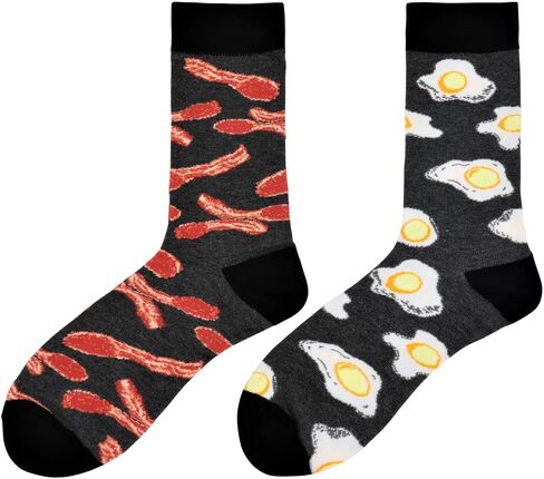 Real Sic Fun Socks for Men and Women - Cozy Cotton Dress Socks with Colorful Designs - Cool, Casual, Mismatch Patterned in Saudi Arabia