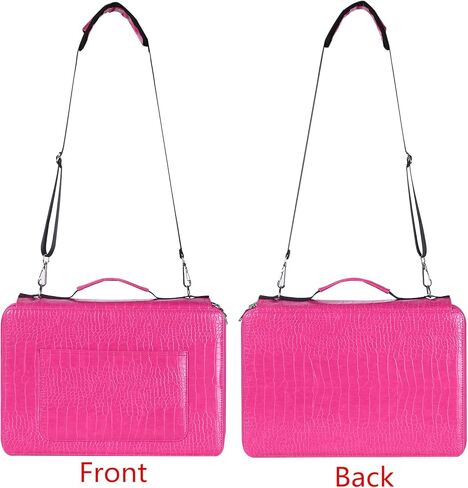 Shulaner 500 Slots Colored Pencil Case with Zipper Closure Crocodile Pattern Large Capacity Pencils Bag Waterproof PU Leather Pen Organizer Storage Holder for Artist (Purple Croco, Small Slots) in Kuwait