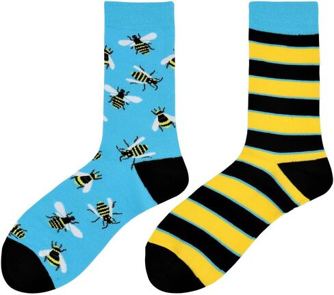 Real Sic Fun Socks for Men and Women - Cozy Cotton Dress Socks with Colorful Designs - Cool, Casual, Mismatch Patterned in Saudi Arabia