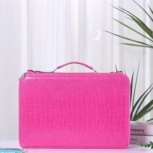 Shulaner 500 Slots Colored Pencil Case with Zipper Closure Crocodile Pattern Large Capacity Pencils Bag Waterproof PU Leather Pen Organizer Storage Holder for Artist (Purple Croco, Small Slots) in Kuwait