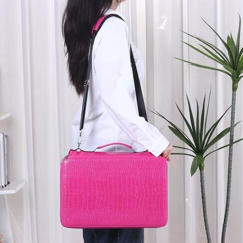 Shulaner 500 Slots Colored Pencil Case with Zipper Closure Crocodile Pattern Large Capacity Pencils Bag Waterproof PU Leather Pen Organizer Storage Holder for Artist (Purple Croco, Small Slots) in Kuwait