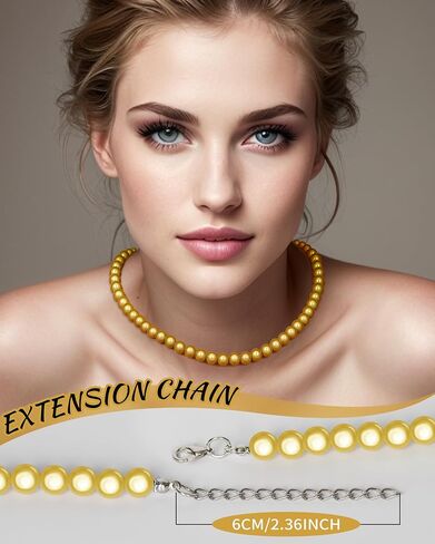 Miracle Beads Necklace for Women - Iridescent Beads Necklace Chocker 3D Shifting-color Glistening Under Sunshine and Light in Kuwait