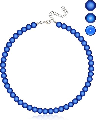 Miracle Beads Necklace for Women - Iridescent Beads Necklace Chocker 3D Shifting-color Glistening Under Sunshine and Light in Kuwait
