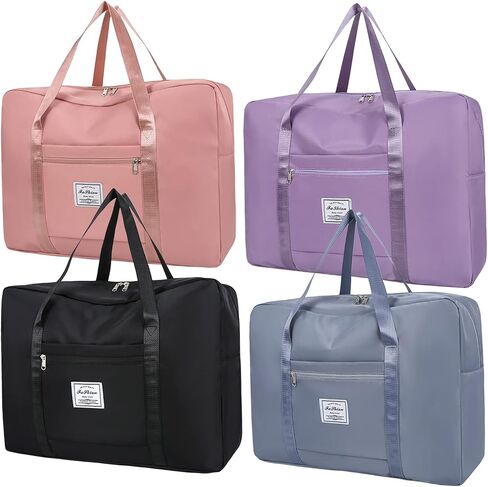 INVODA Travel Duffel Bag For Women and Men Waterproof Expandable Weekender Overnight Bag Carry on Tote Bag Dry Wet Separation Swim Sports Travel Gym Bag (Light Pink) in Kuwait