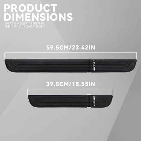 4PCS Car Door Sill Protector, Anti-Scratch Rubber Car Door Protector Edge Guards for Door Steps, Universal Car Exterior Accessories Waterproof Door Threshold Strips for Car Truck SUV (Width 1.57") in Saudi Arabia