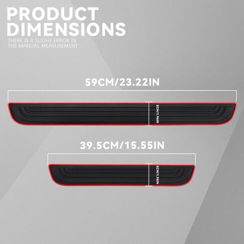 4PCS Car Door Sill Protector, Anti-Scratch Rubber Car Door Protector Edge Guards for Door Steps, Universal Car Exterior Accessories Waterproof Door Threshold Strips for Car Truck SUV (Width 1.57") in Saudi Arabia