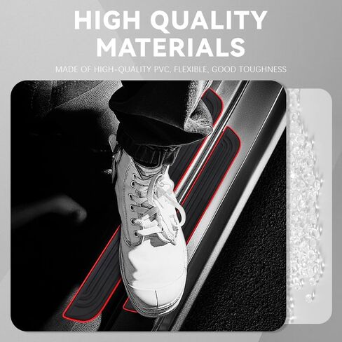 4PCS Car Door Sill Protector, Anti-Scratch Rubber Car Door Protector Edge Guards for Door Steps, Universal Car Exterior Accessories Waterproof Door Threshold Strips for Car Truck SUV (Width 1.57") in Saudi Arabia