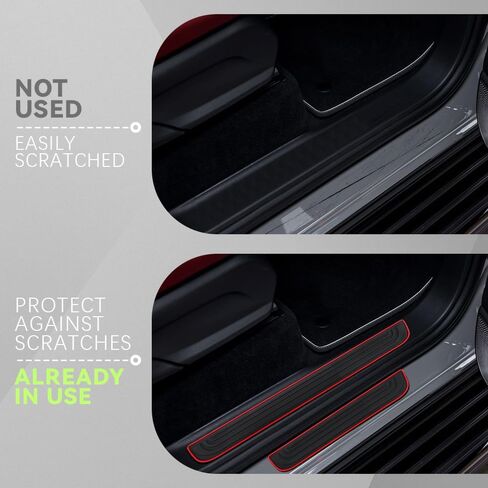 4PCS Car Door Sill Protector, Anti-Scratch Rubber Car Door Protector Edge Guards for Door Steps, Universal Car Exterior Accessories Waterproof Door Threshold Strips for Car Truck SUV (Width 1.57") in Saudi Arabia