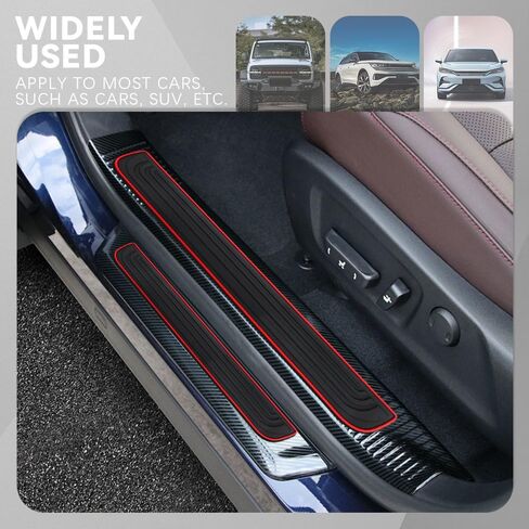 4PCS Car Door Sill Protector, Anti-Scratch Rubber Car Door Protector Edge Guards for Door Steps, Universal Car Exterior Accessories Waterproof Door Threshold Strips for Car Truck SUV (Width 1.57") in Saudi Arabia