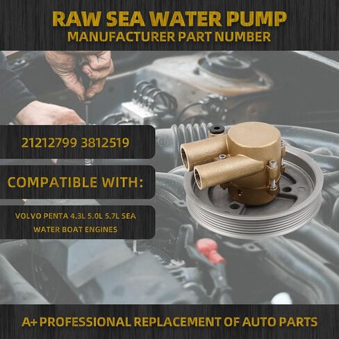 Dasbecan 21212799 مضخة مياه البحر متوافقة مع فولفو بنتا 4.3 5.7 V8 V6 OE استبدال 3812519 بالعمود المرفقي مثبت in Saudi Arabia