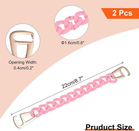 سلاسل سحر الأحذية Uxcell 2PCS سد صنادل أحذية سلسلة ملحقات مستديرة الشكل لزخارف الأحذية ديي هدايا النساء ، الوردي الداكن in Saudi Arabia