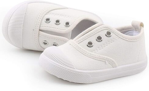Toddler Girls Boys Canvas Shoes Lightweight Breathable Sneakers Washable Strap for Walking in Saudi Arabia