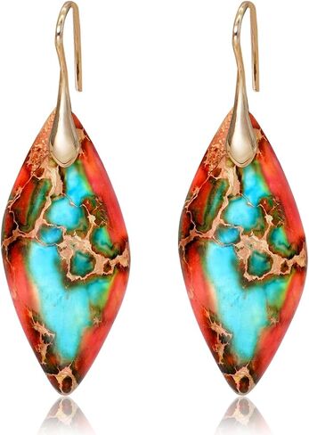 Natural Stone Earrings Multishape Dangle Drop Earrings Boho Stone Earring for Women in Kuwait