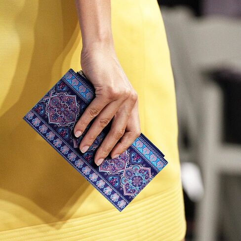 Badiya Womens Wallet RFID حظر Bifold Multi حامل البطاقة محفظة كبيرة السعة المحفوظة مع هدية جيب السوستة in Kuwait