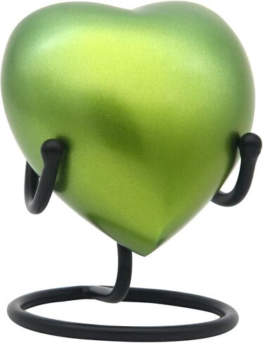 Heart Urn for Human Ashes - Mini Cremation Urn with Easy Secure Lid Opening - Keepsake Urn with Durable Stand for Loved One Ashes in Saudi Arabia