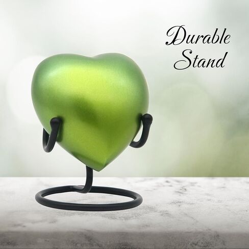 Heart Urn for Human Ashes - Mini Cremation Urn with Easy Secure Lid Opening - Keepsake Urn with Durable Stand for Loved One Ashes in Saudi Arabia
