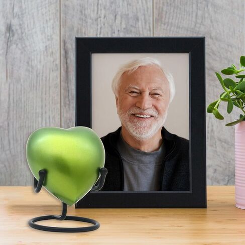 Heart Urn for Human Ashes - Mini Cremation Urn with Easy Secure Lid Opening - Keepsake Urn with Durable Stand for Loved One Ashes in Saudi Arabia