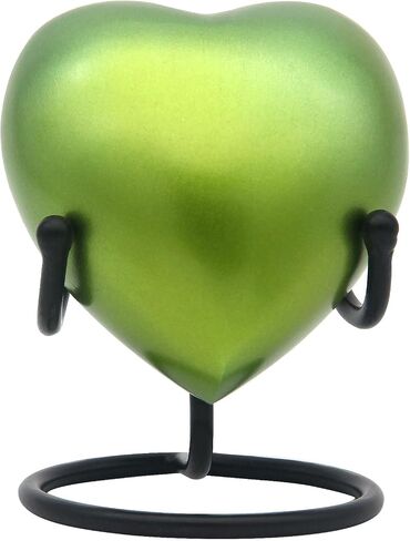 Heart Urn for Human Ashes - Mini Cremation Urn with Easy Secure Lid Opening - Keepsake Urn with Durable Stand for Loved One Ashes in Saudi Arabia