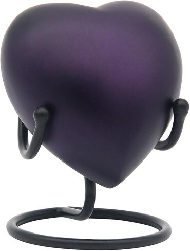 Heart Urn for Human Ashes - Mini Cremation Urn with Easy Secure Lid Opening - Keepsake Urn with Durable Stand for Loved One Ashes in Saudi Arabia
