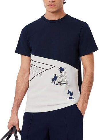 Lacoste Men's Tennis Heritage Graphic T-Shirt in Saudi Arabia