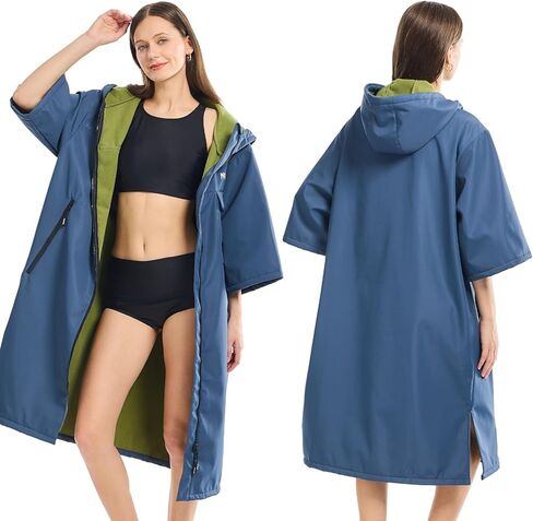 معطف ضخم السباحة المليء بالماء ، معطف غير جنسي نصف جنسي مع غطاء محرك السيارة ، معطف تصفح الصوف المبطن للشاطئ ، حمام سباحة in Kuwait