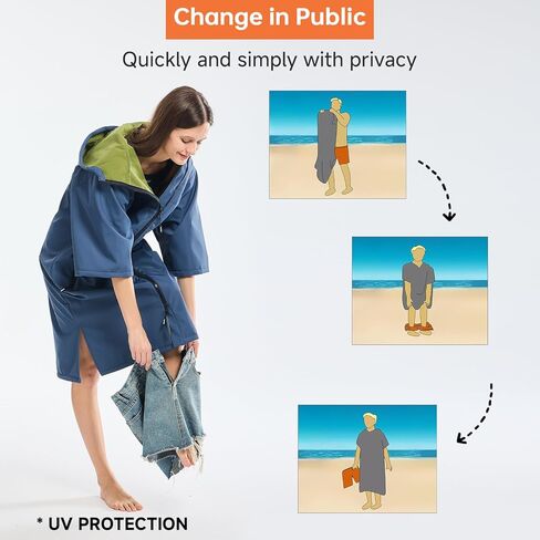 معطف ضخم السباحة المليء بالماء ، معطف غير جنسي نصف جنسي مع غطاء محرك السيارة ، معطف تصفح الصوف المبطن للشاطئ ، حمام سباحة in Kuwait